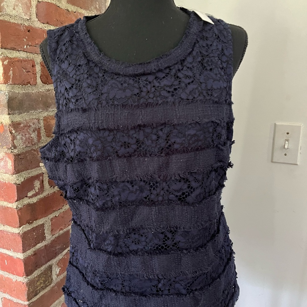 J.Crew new with tags blue sleeveless shirt